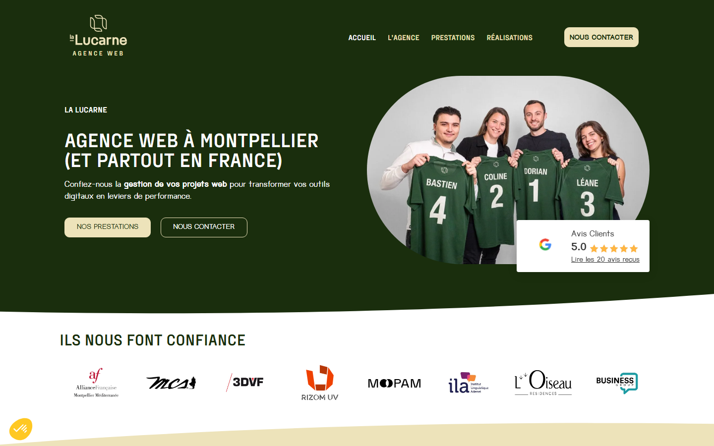 Aperçu du site de LA LUCARNE