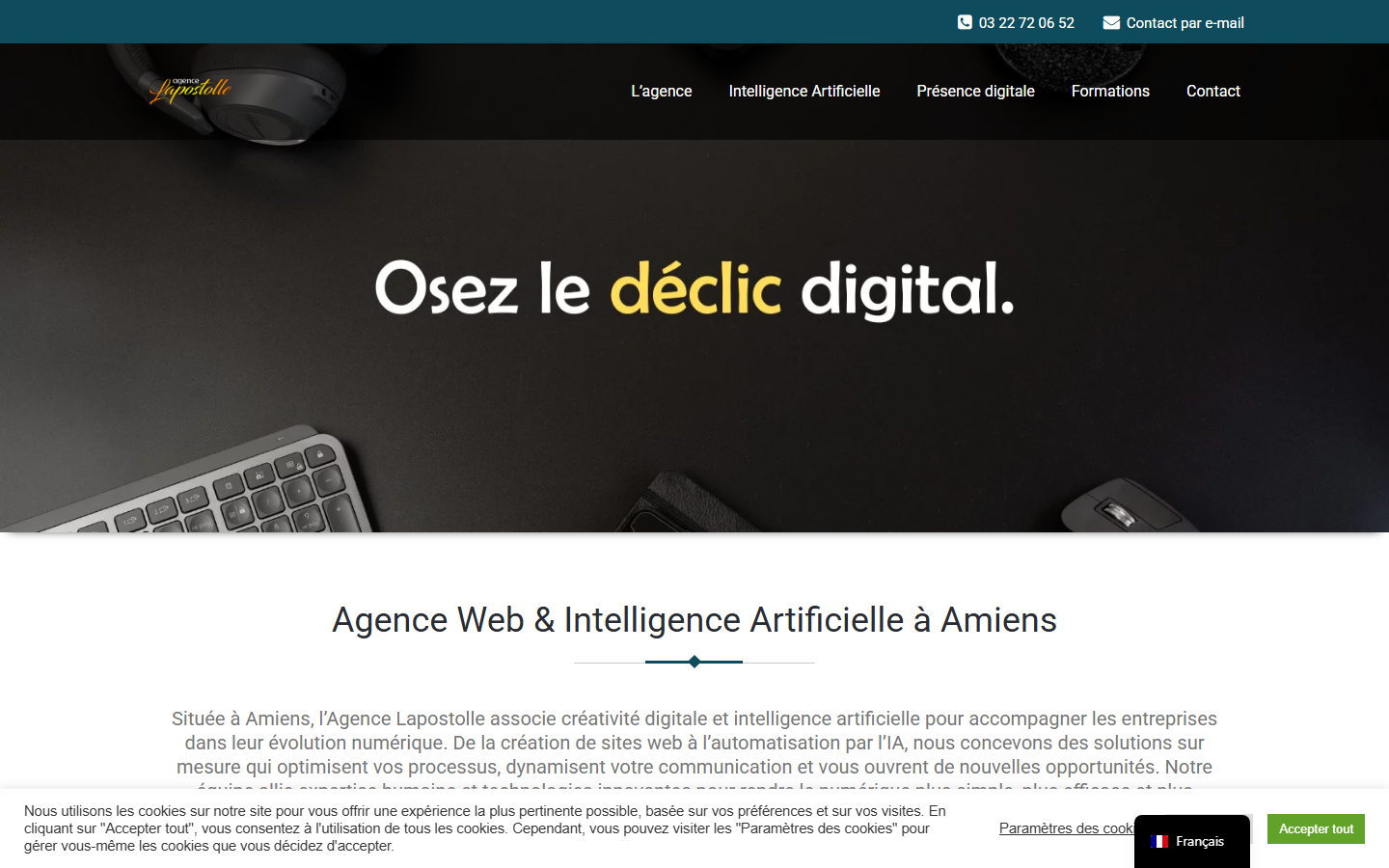 Aperçu du site de AGENCE LAPOSTOLLE