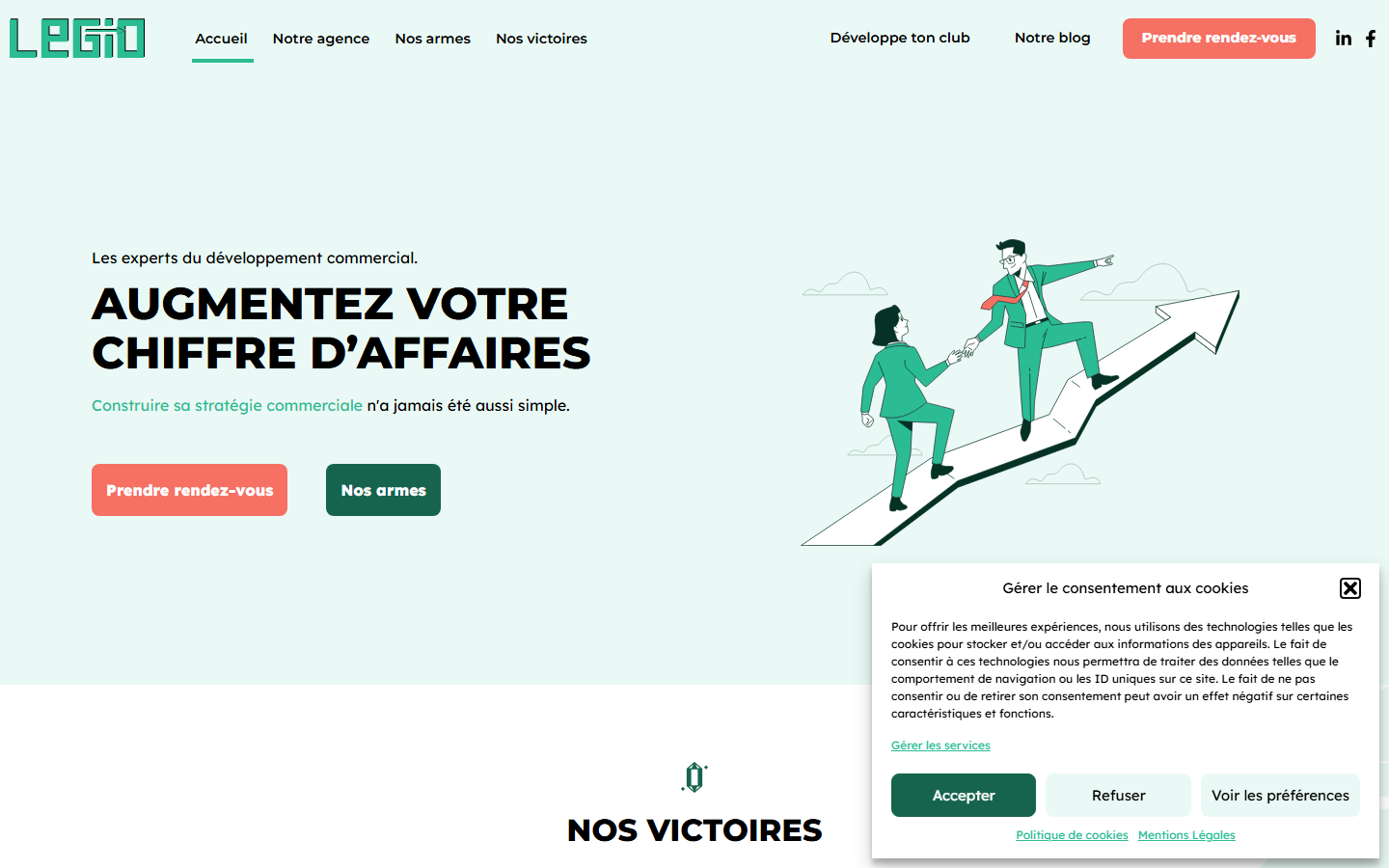 Aperçu du site de Agence Legio
