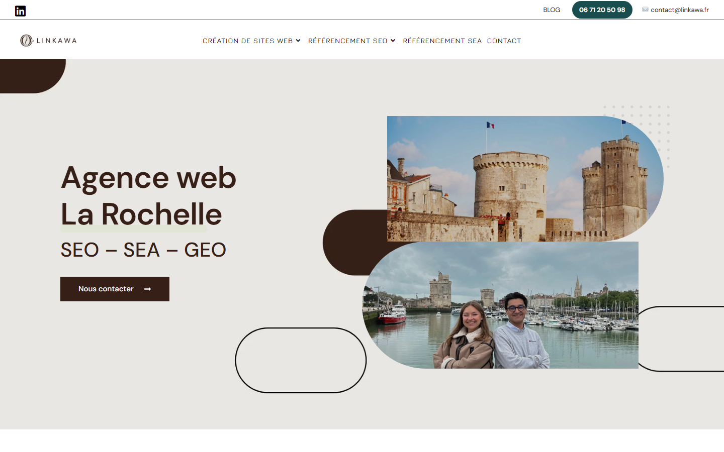 Aperçu du site de LINKAWA