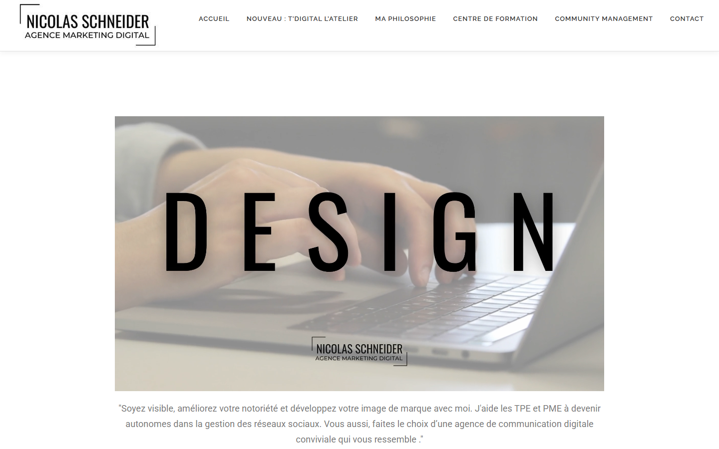 Aperçu du site de Nicolas Schneider - Agence Marketing Digital