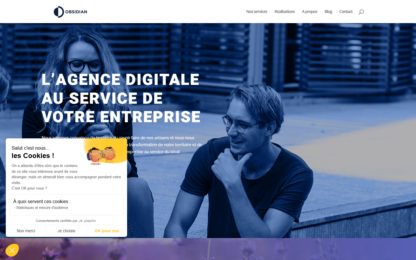 Aperçu du site de AGENCE OBSIDIAN