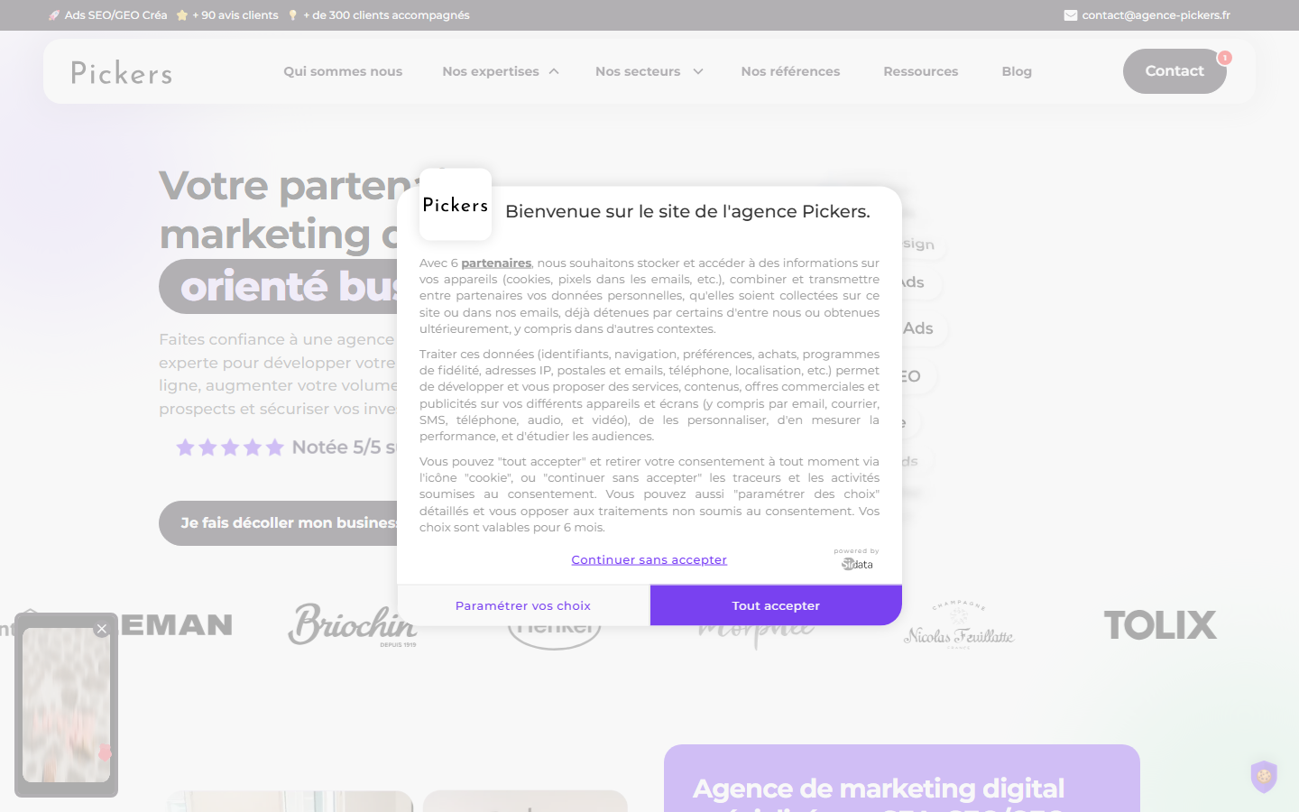 Aperçu du site de PICKERS