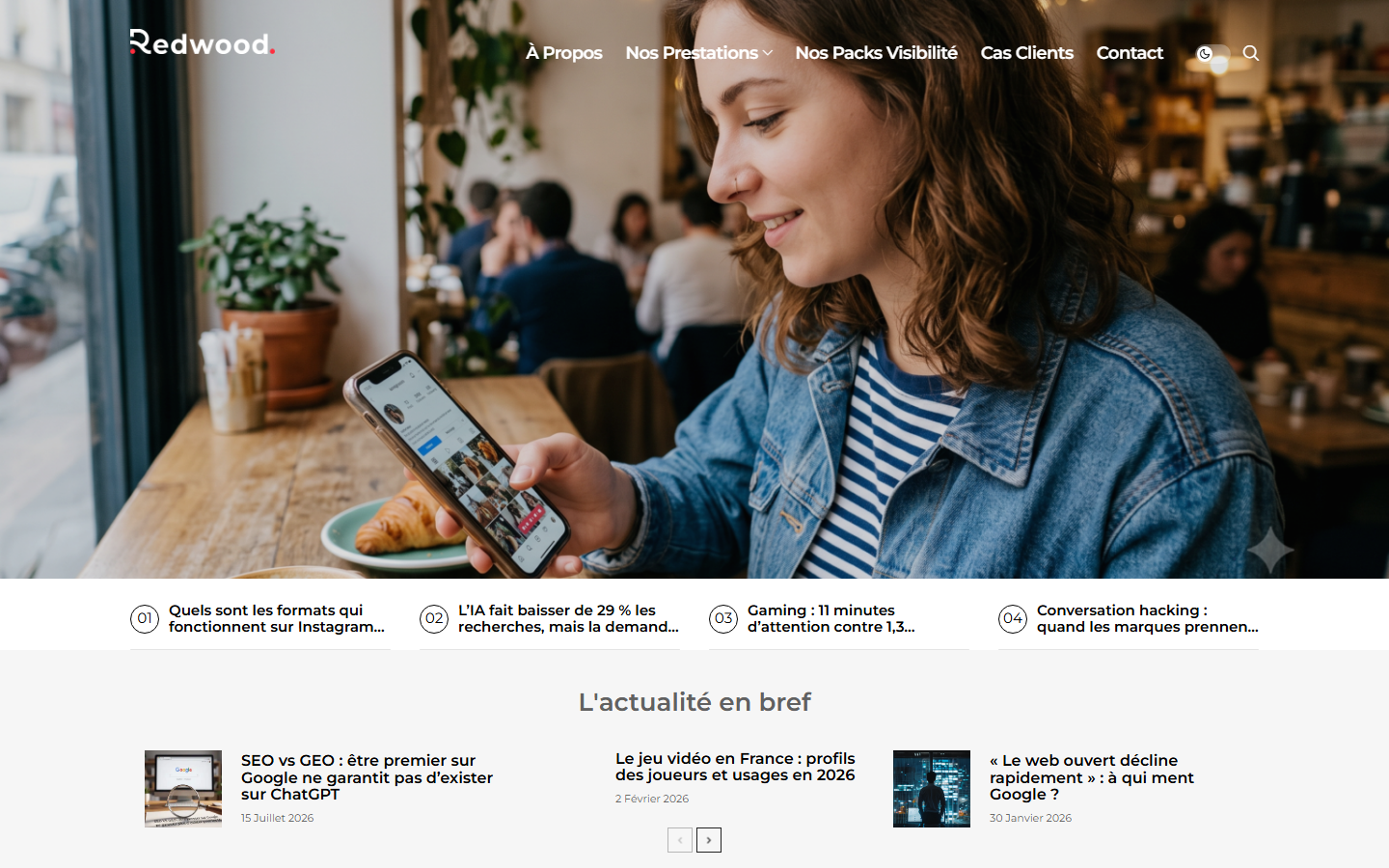 Aperçu du site de Redwood