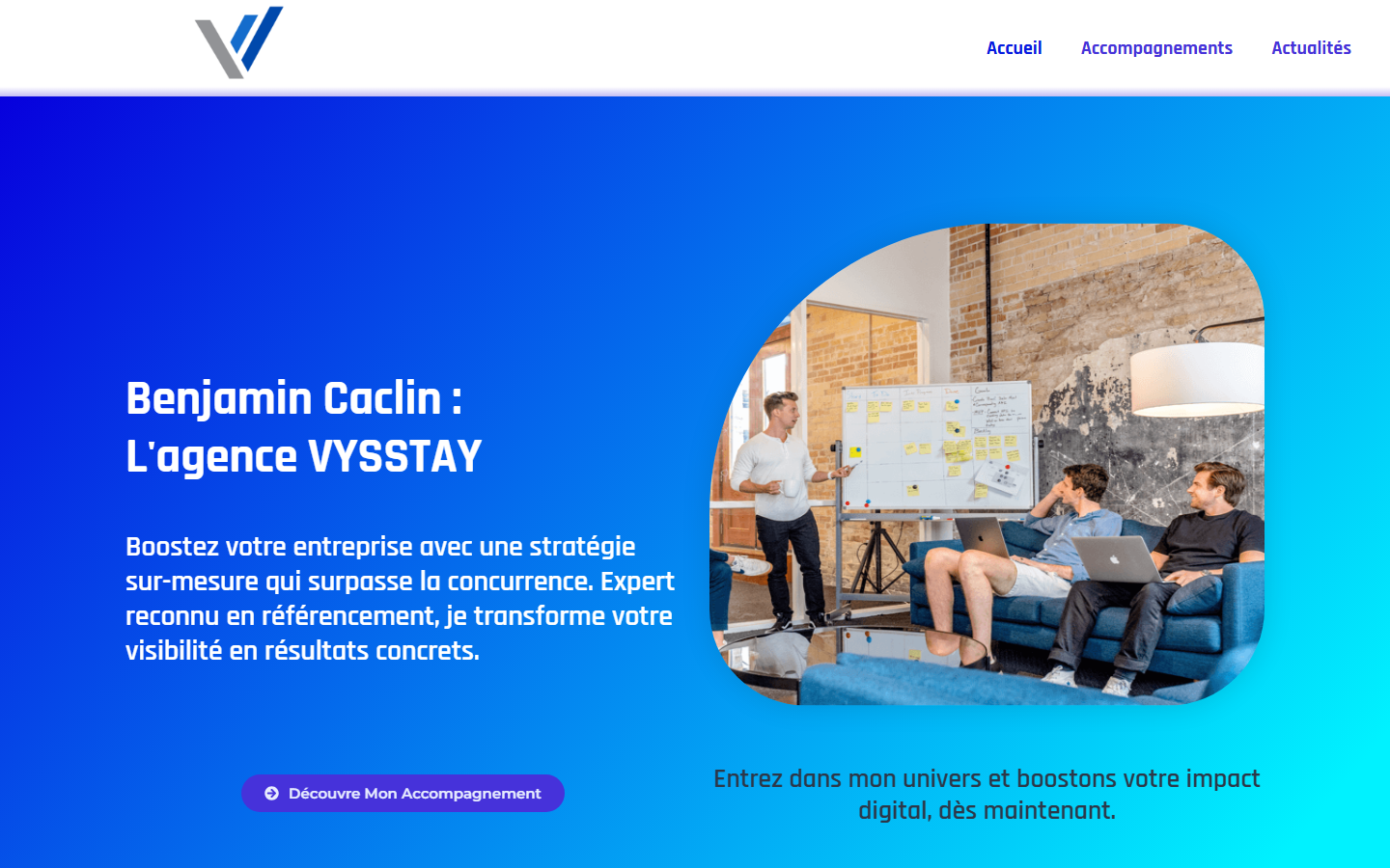 Aperçu du site de VYSSTAY