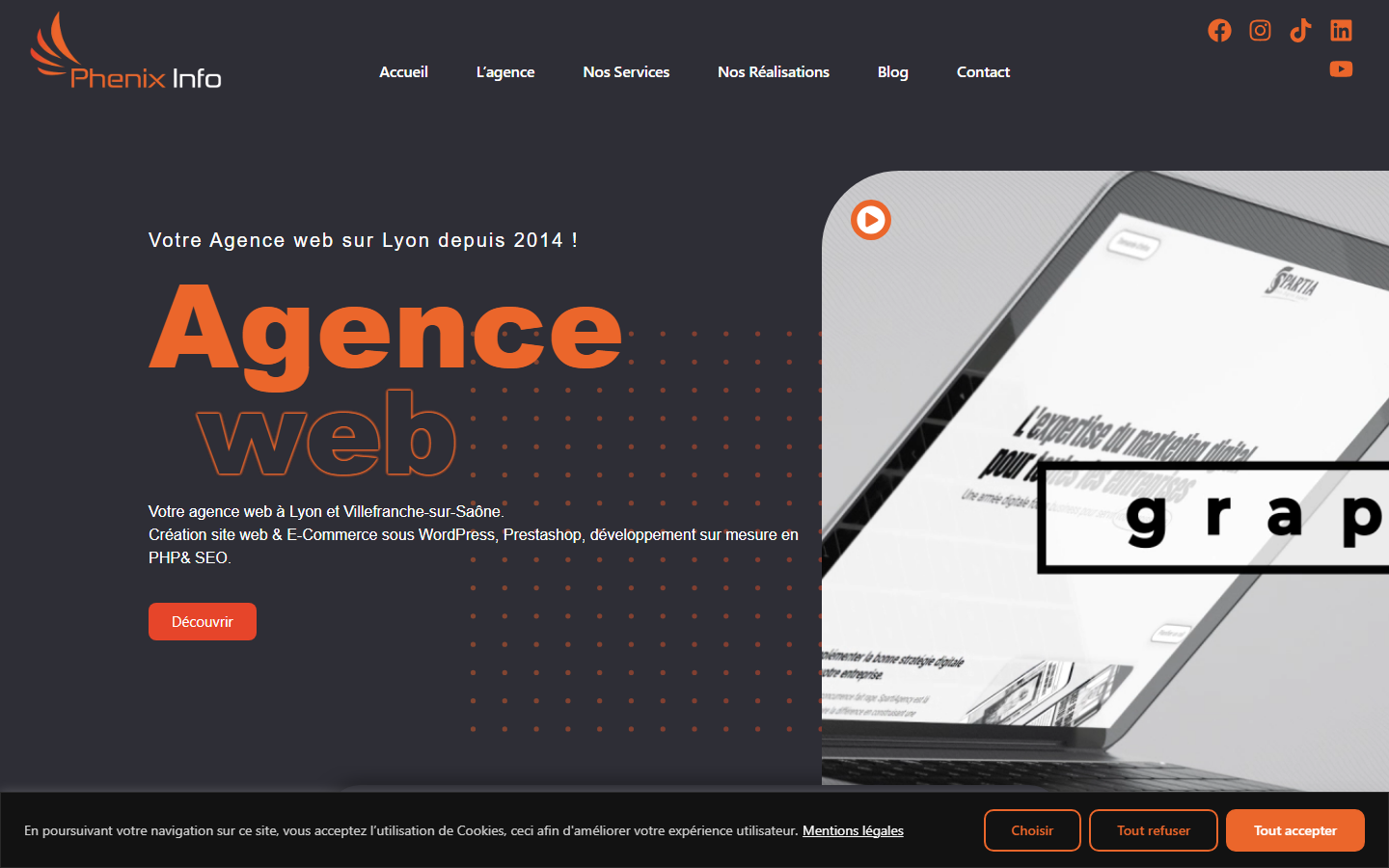 Aperçu du site de PHENIX INFO