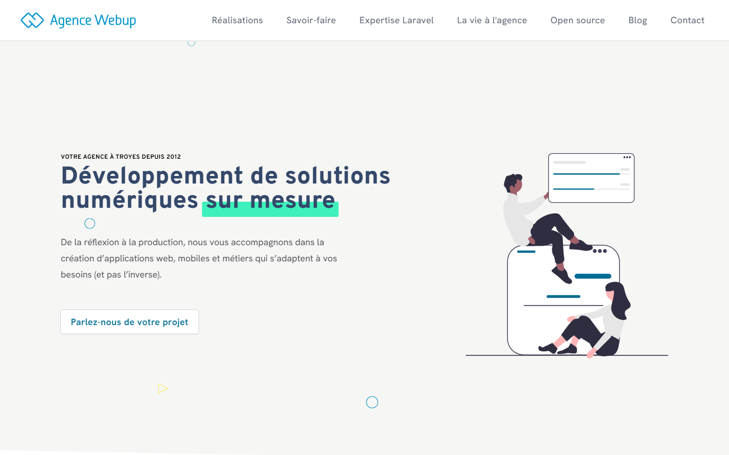 Aperçu du site de Agence Webup