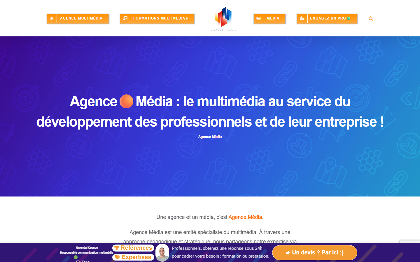 Aperçu du site de Agence de communication à Nantes