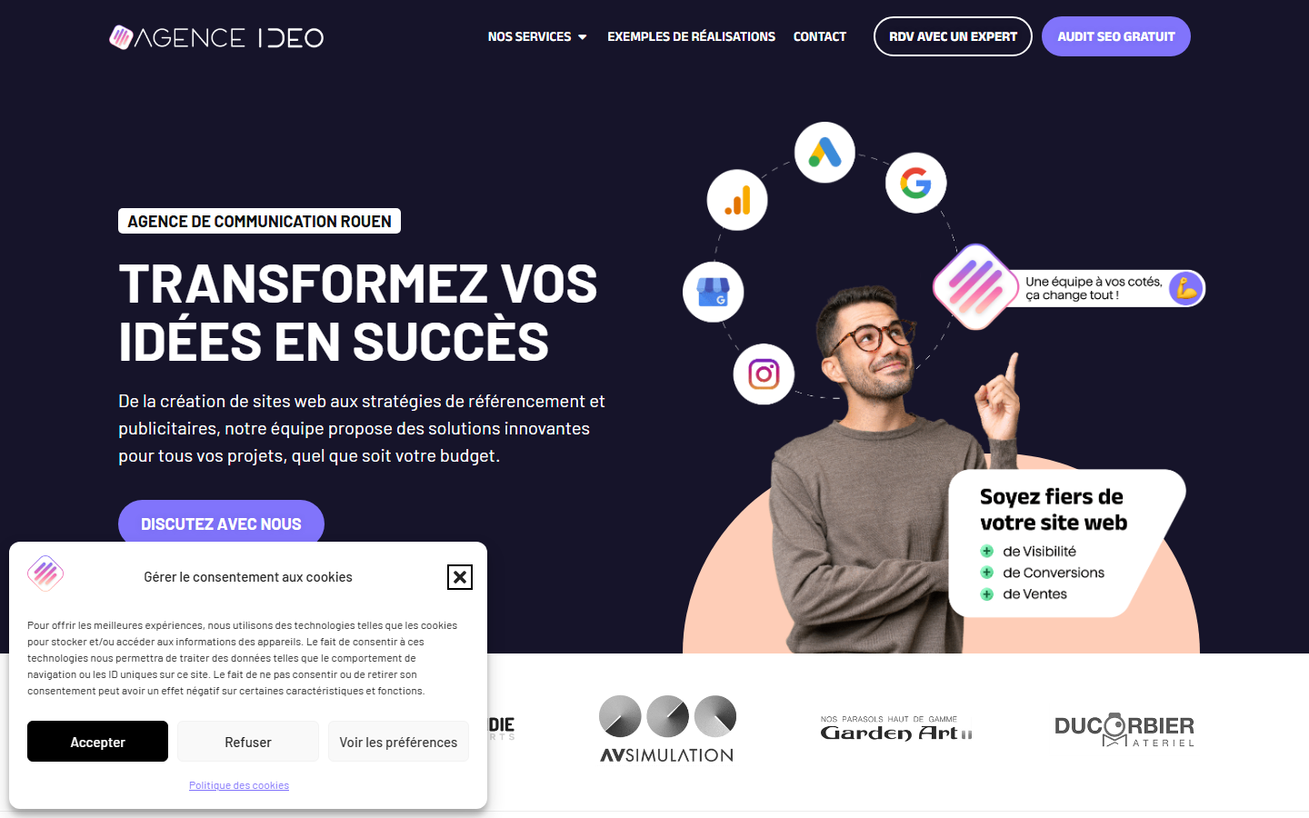 Aperçu du site de AGENCE IDEO