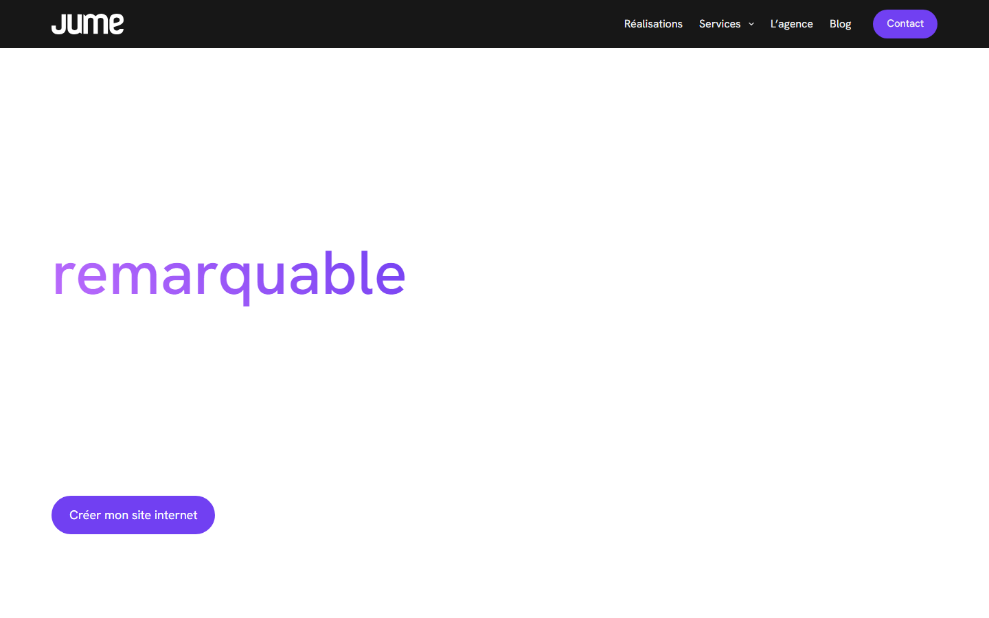 Aperçu du site de JUME