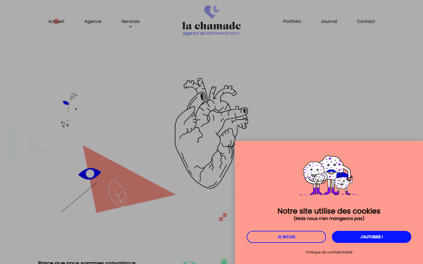 Aperçu du site de Agence la Chamade
