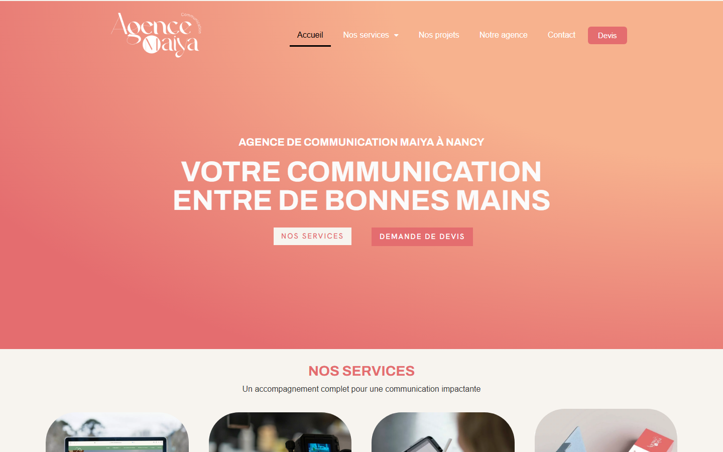 Aperçu du site de Agence Maiya