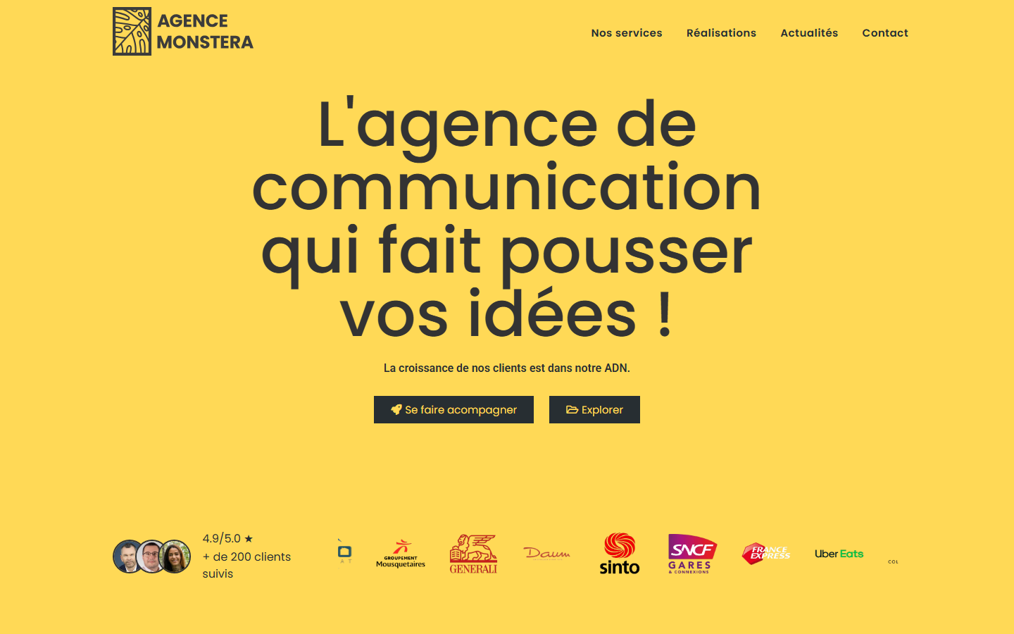 Aperçu du site de AGENCE MONSTERA