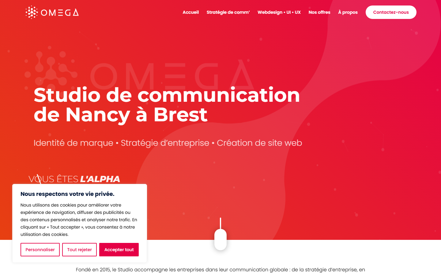 Aperçu du site de AGENCE OMEGA
