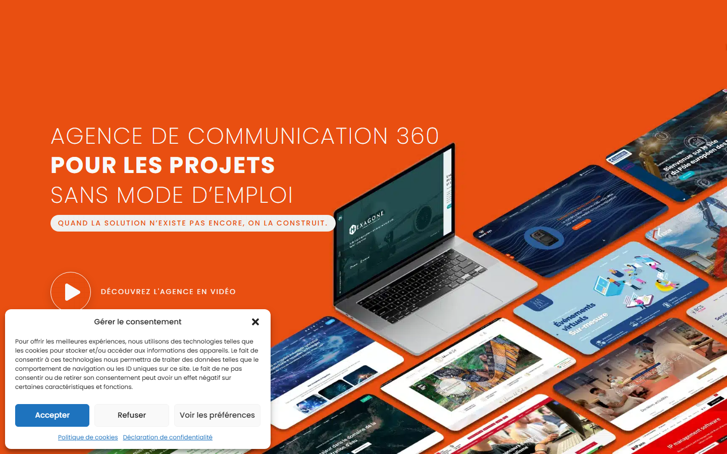 Aperçu du site de Agence Peach
