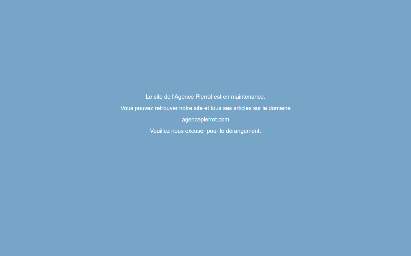 Aperçu du site de Agence Pierrot