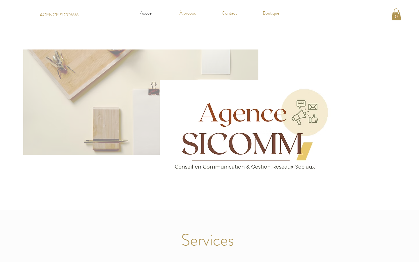 Aperçu du site de Agence SICOMM