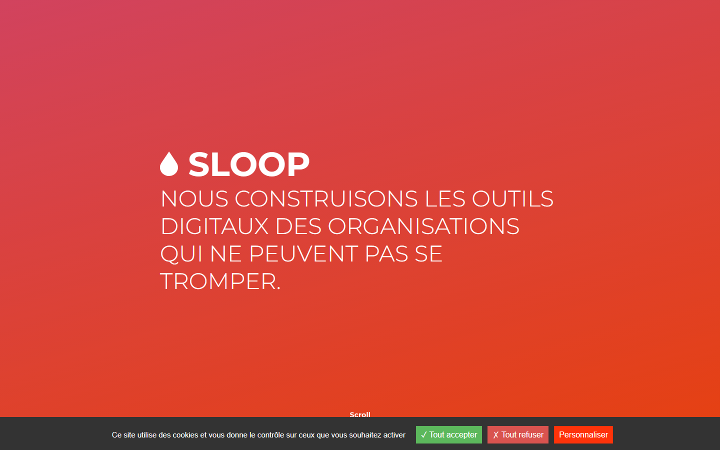 Aperçu du site de SLOOP COMMUNICATION