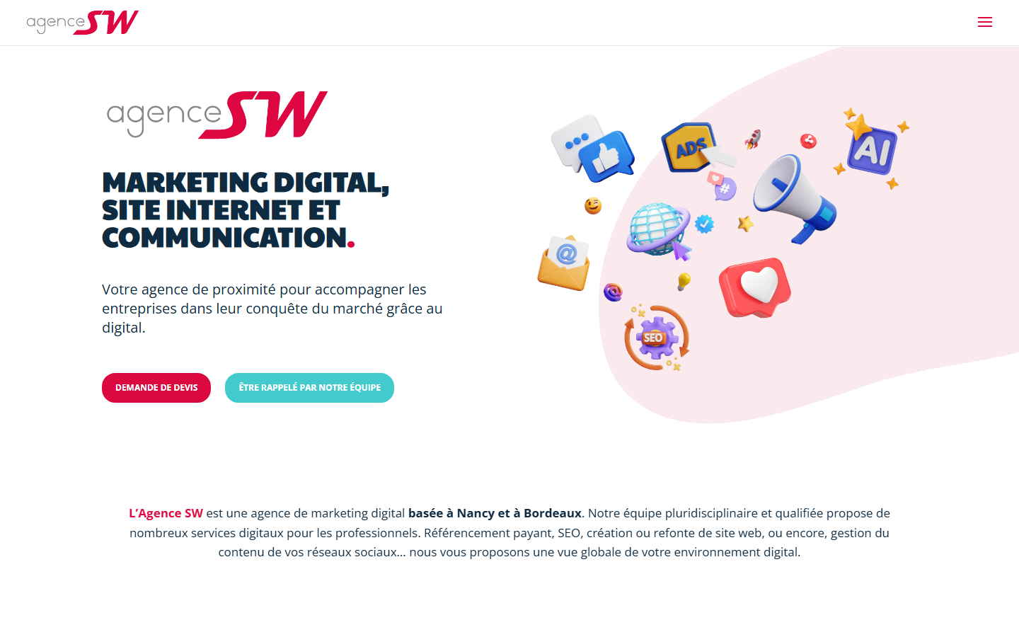 Aperçu du site de AGENCE SW