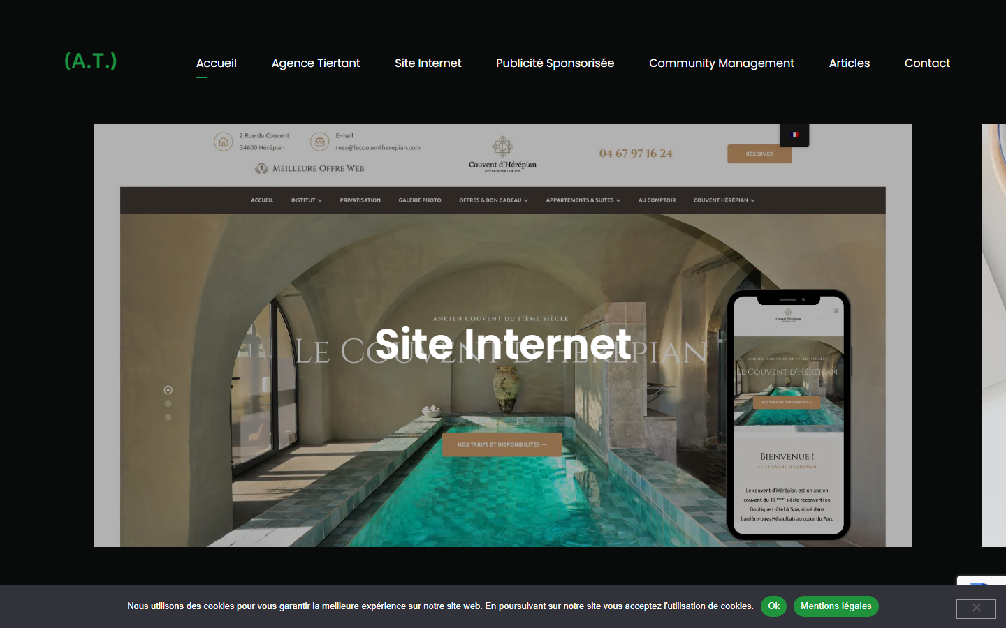 Aperçu du site de Agence Tiertant