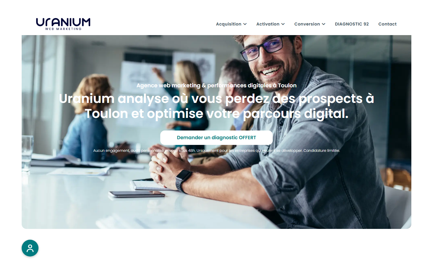 Aperçu du site de Uranium webmarketing