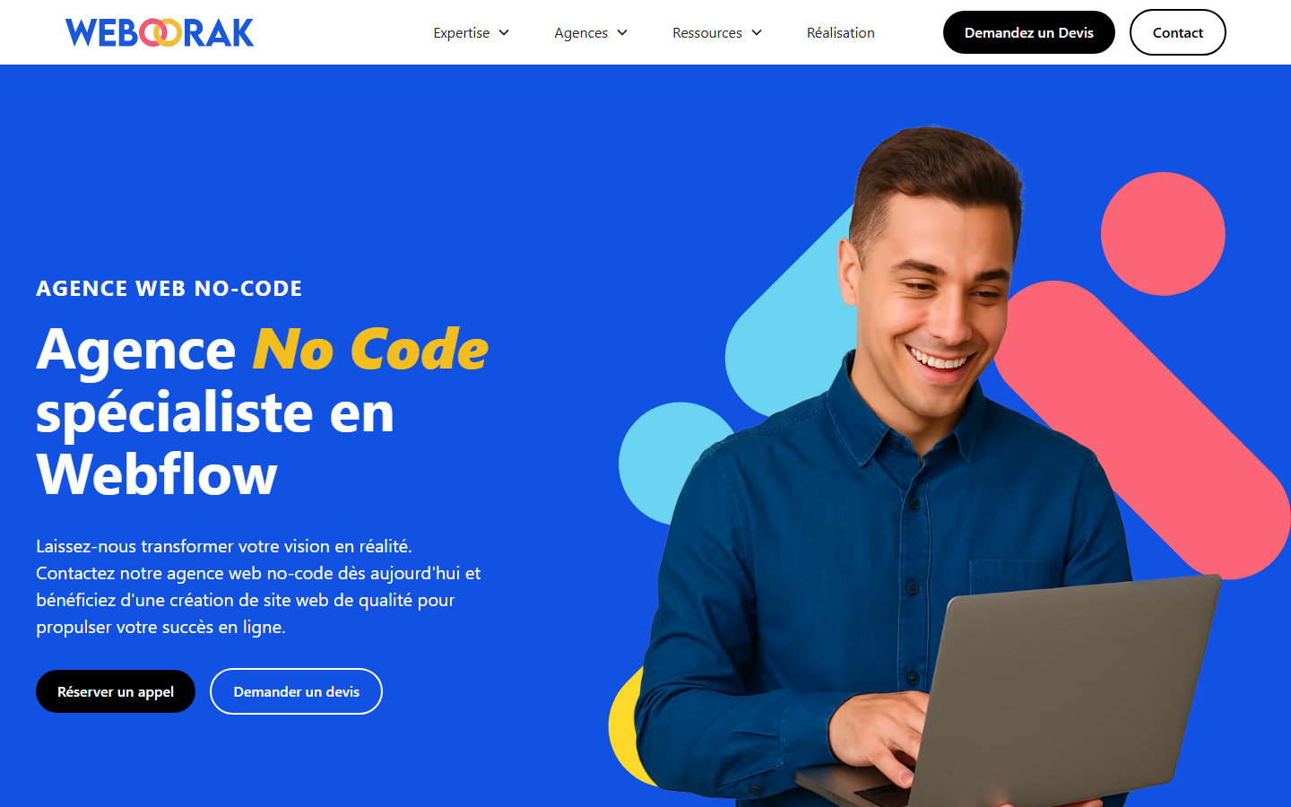 Aperçu du site de Weboorak