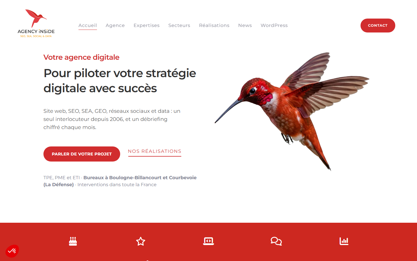 Aperçu du site de AGENCY INSIDE
