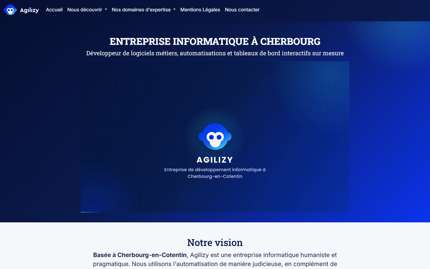 Aperçu du site de AGILIZY