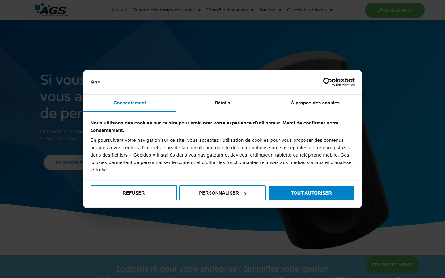 Aperçu du site de AGS SOFT BUSINESS SOLUTIONS
