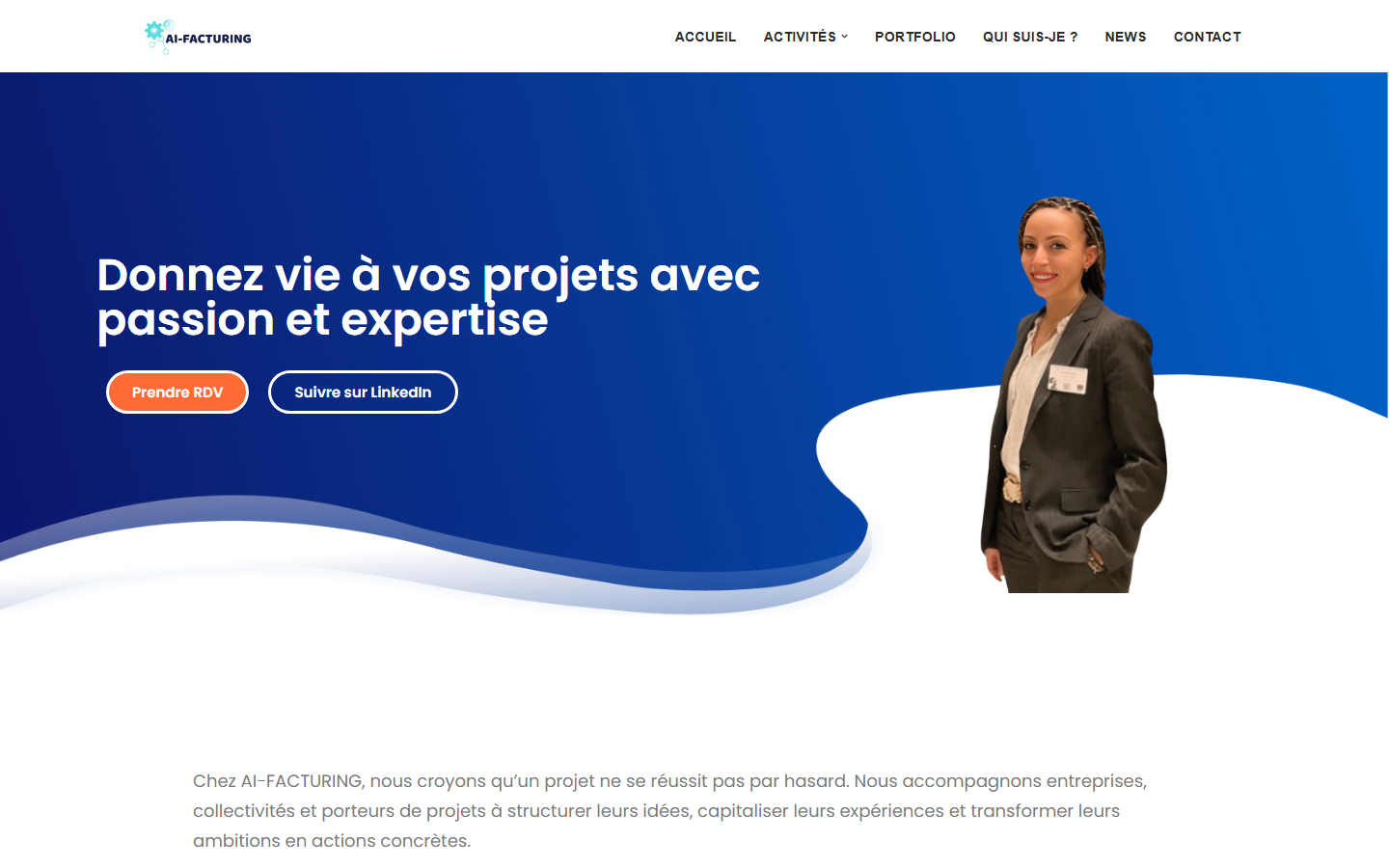 Aperçu du site de AI-FACTURING