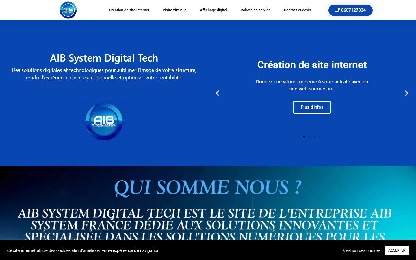 Aperçu du site de AIB SYSTEM FRANCE