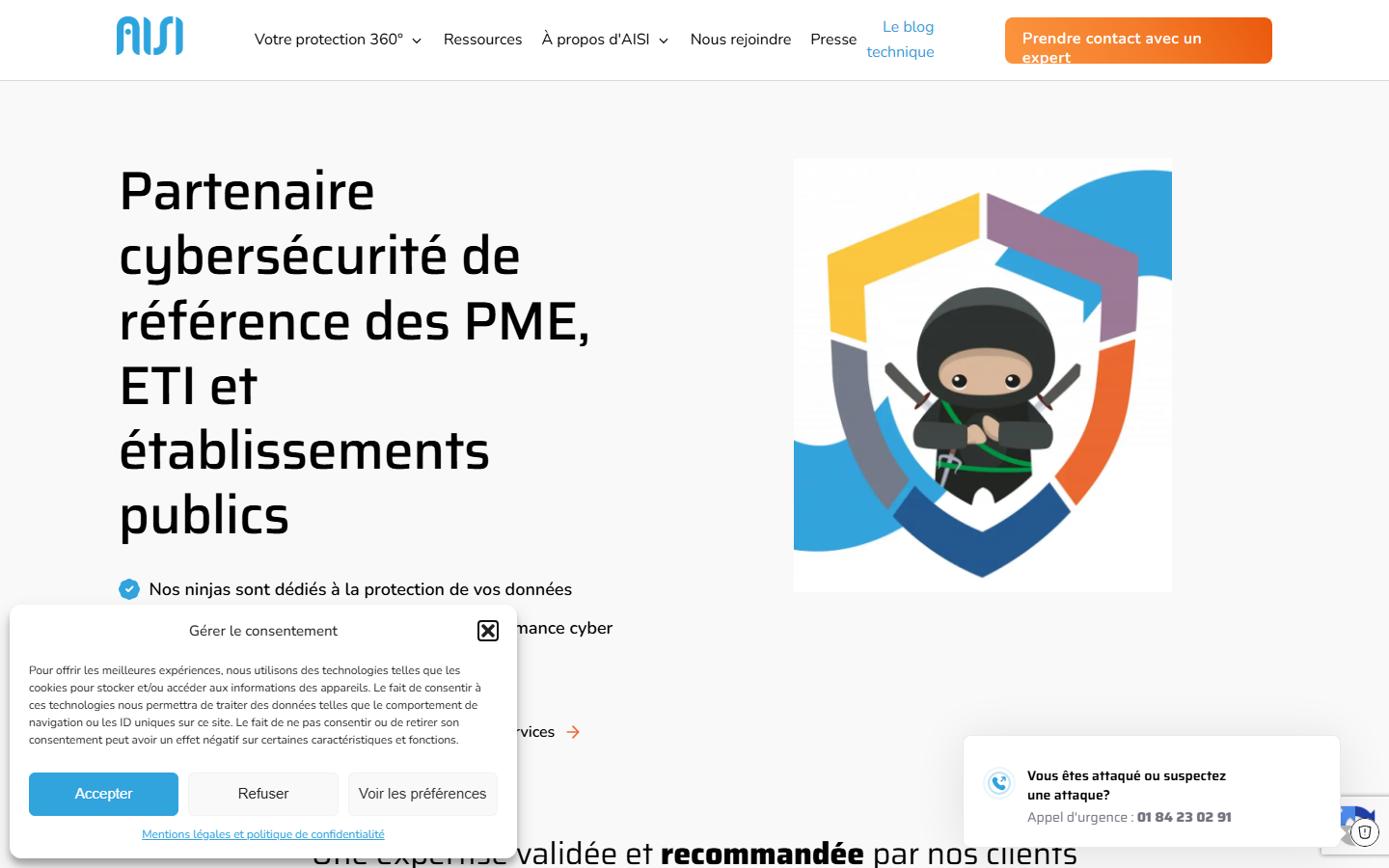 Aperçu du site de AISI