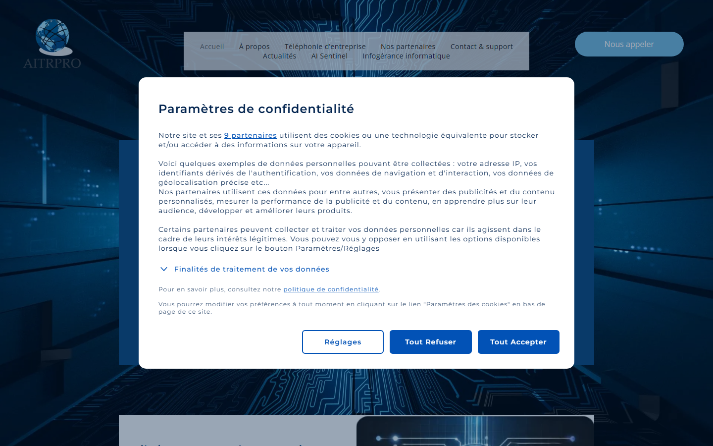 Aperçu du site de AITRPRO
