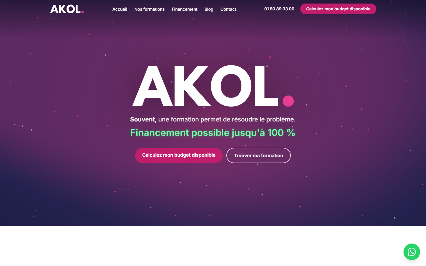 Aperçu du site de AKOL FORMATION