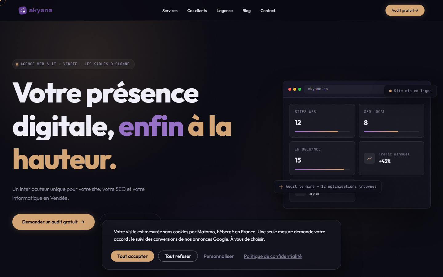 Aperçu du site de AKYANA