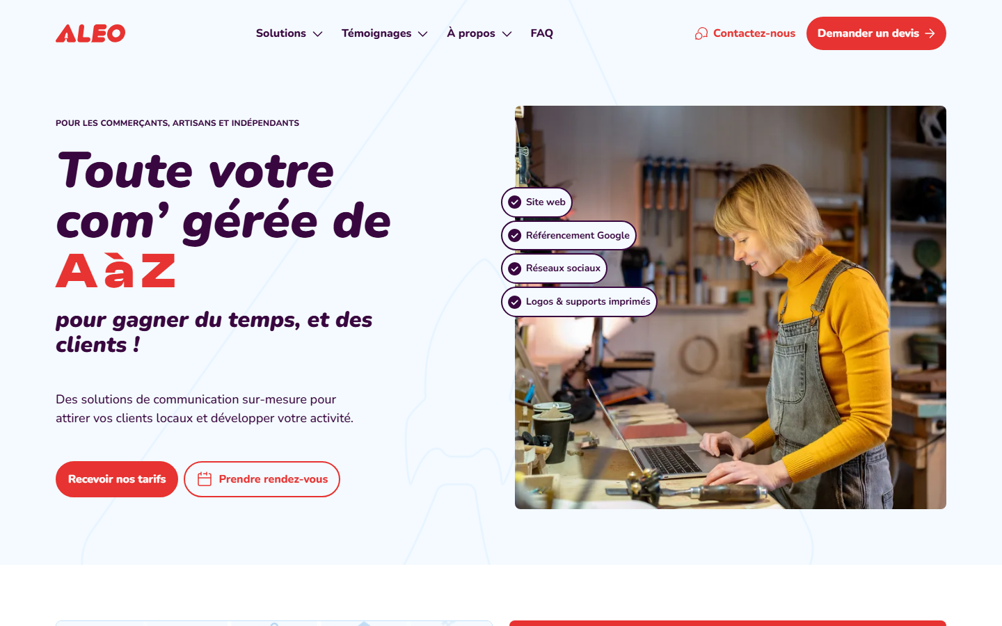 Aperçu du site de ALEO AGENCY