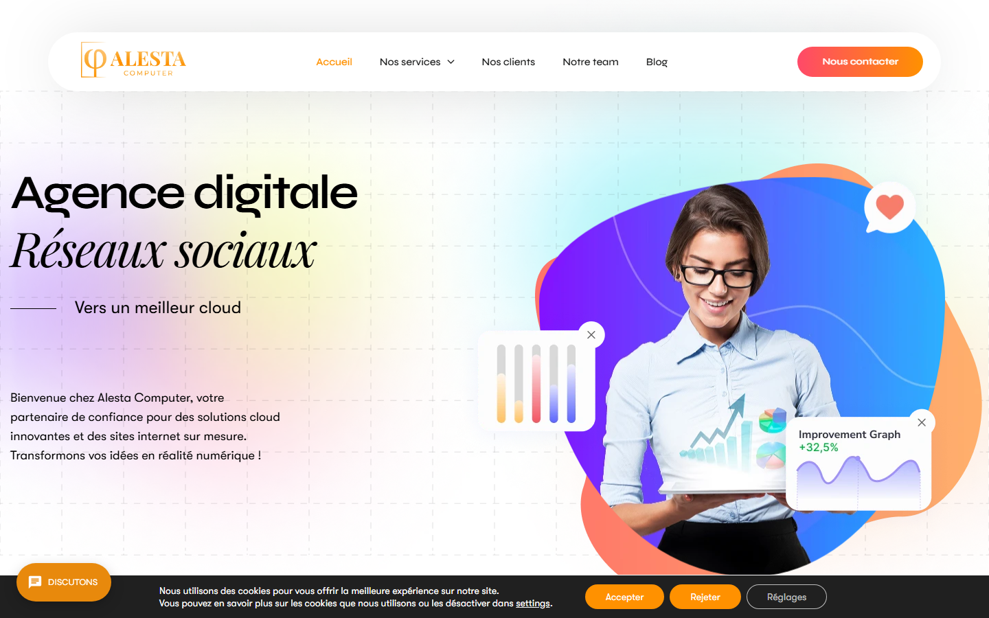 Aperçu du site de ALESTA COMPUTER