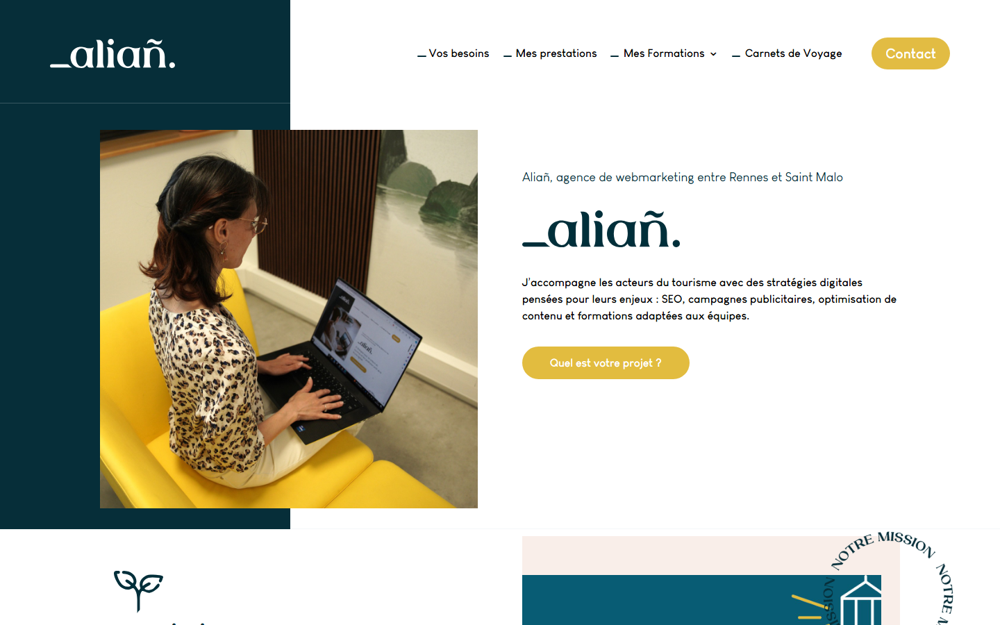 Aperçu du site de Aliañ