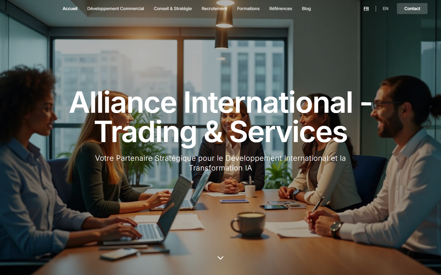 Aperçu du site de alliance international