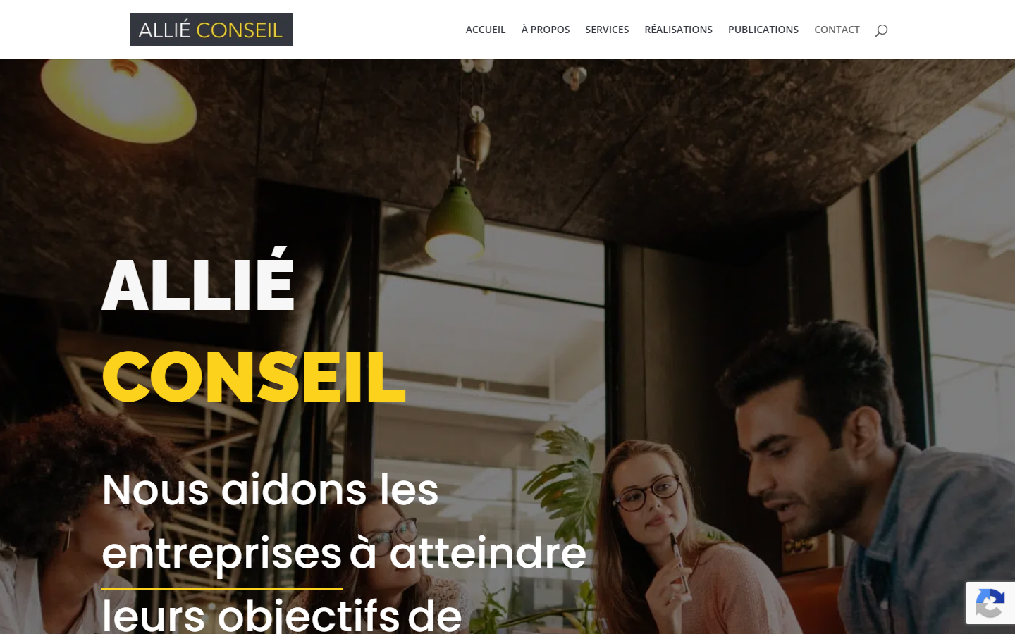 Aperçu du site de Allié Conseil Sarl
