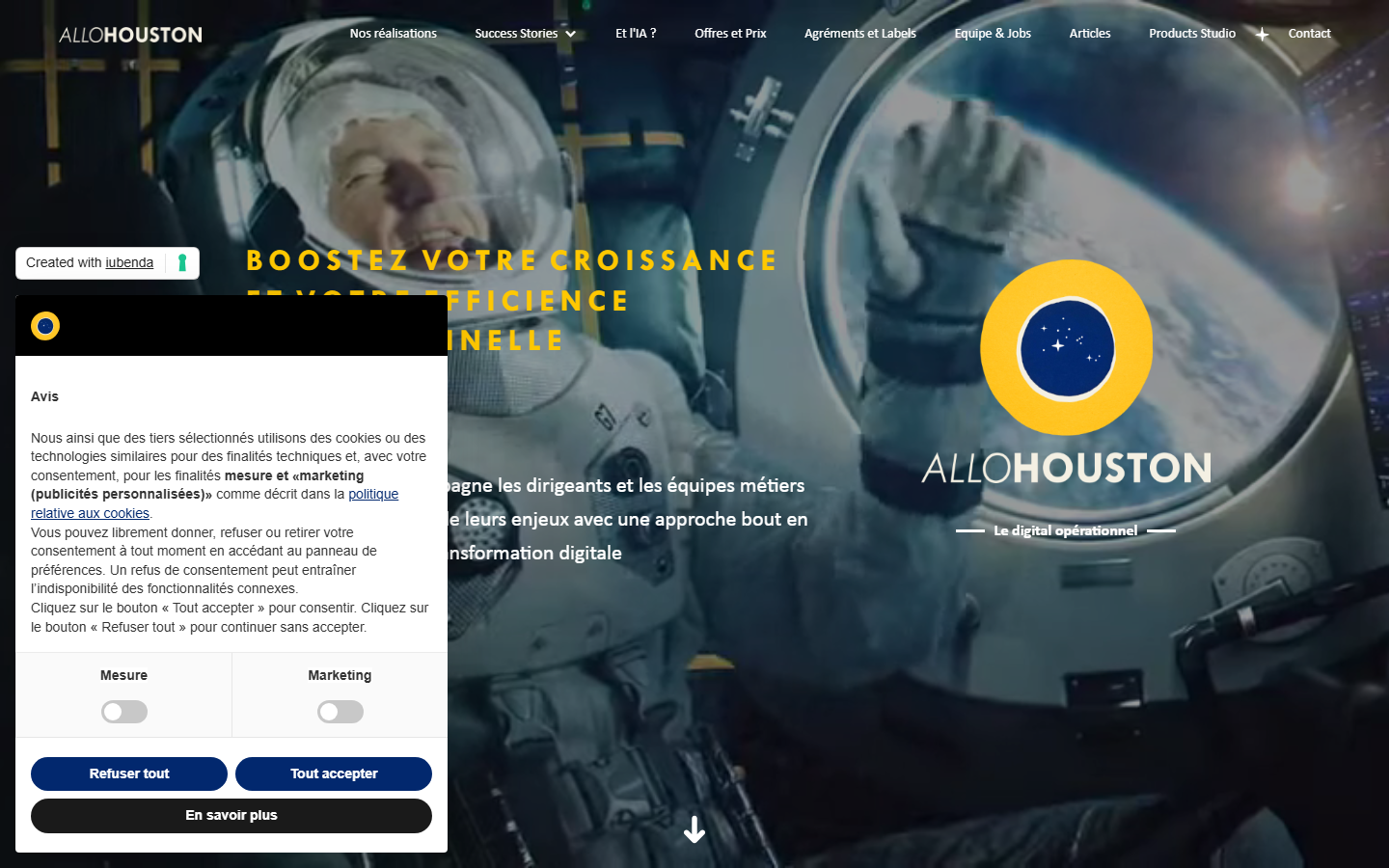 Aperçu du site de Allohouston