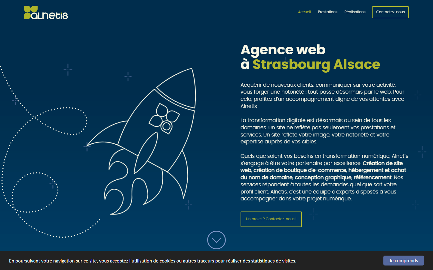 Aperçu du site de ALNETIS