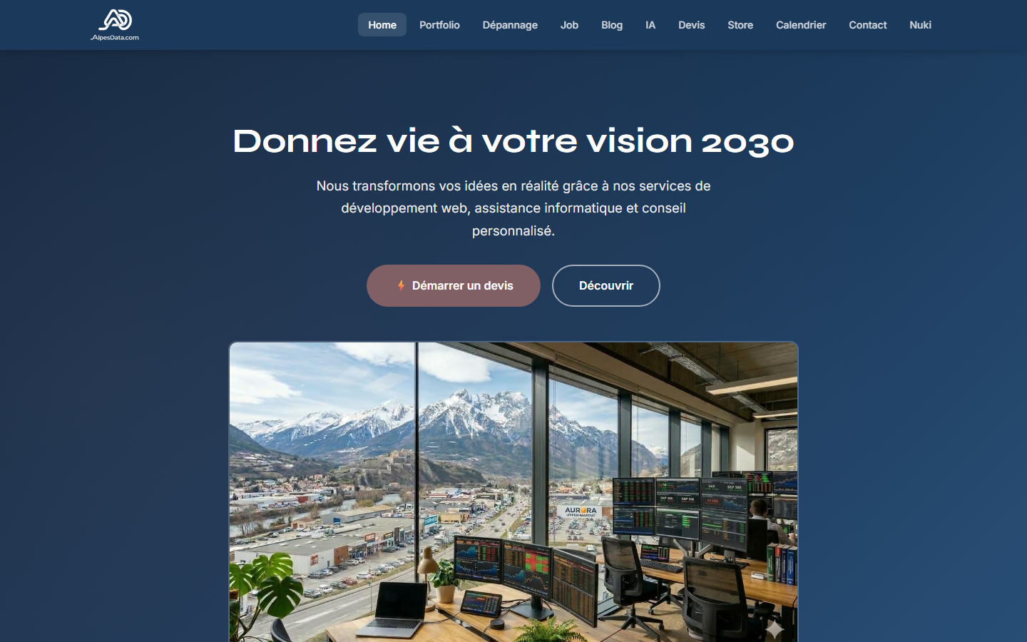 Aperçu du site de AlpesData