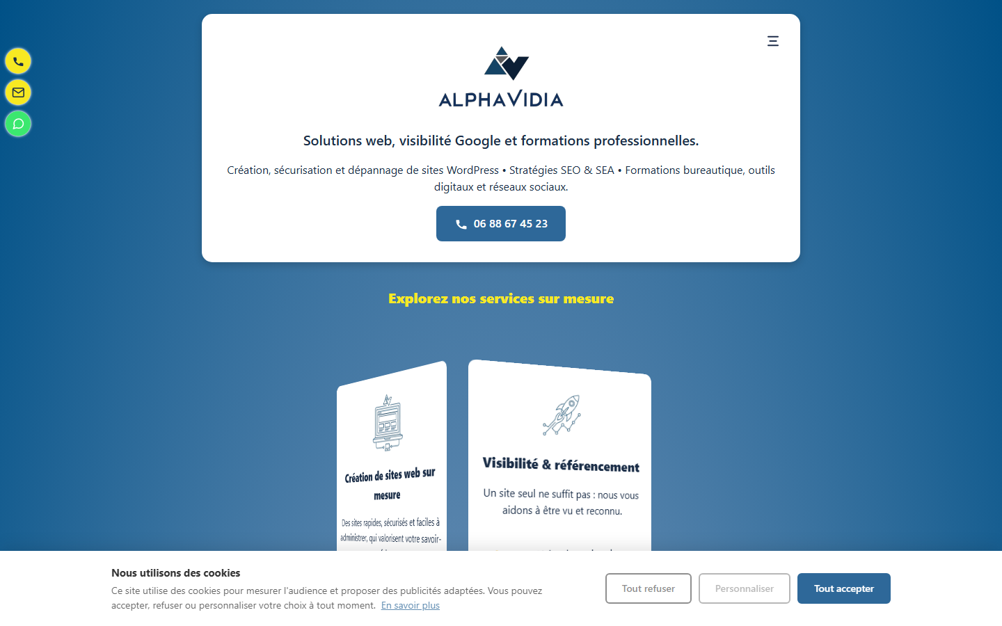 Aperçu du site de ALPHAVIDIA