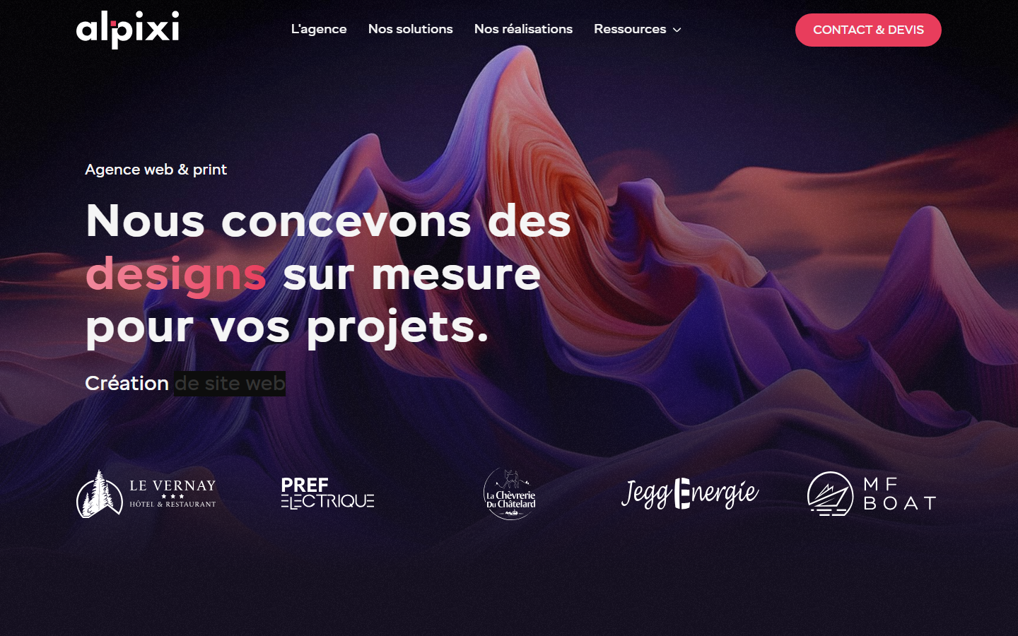 Aperçu du site de Alpixi