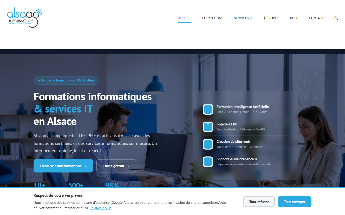 Aperçu du site de ALSAGO