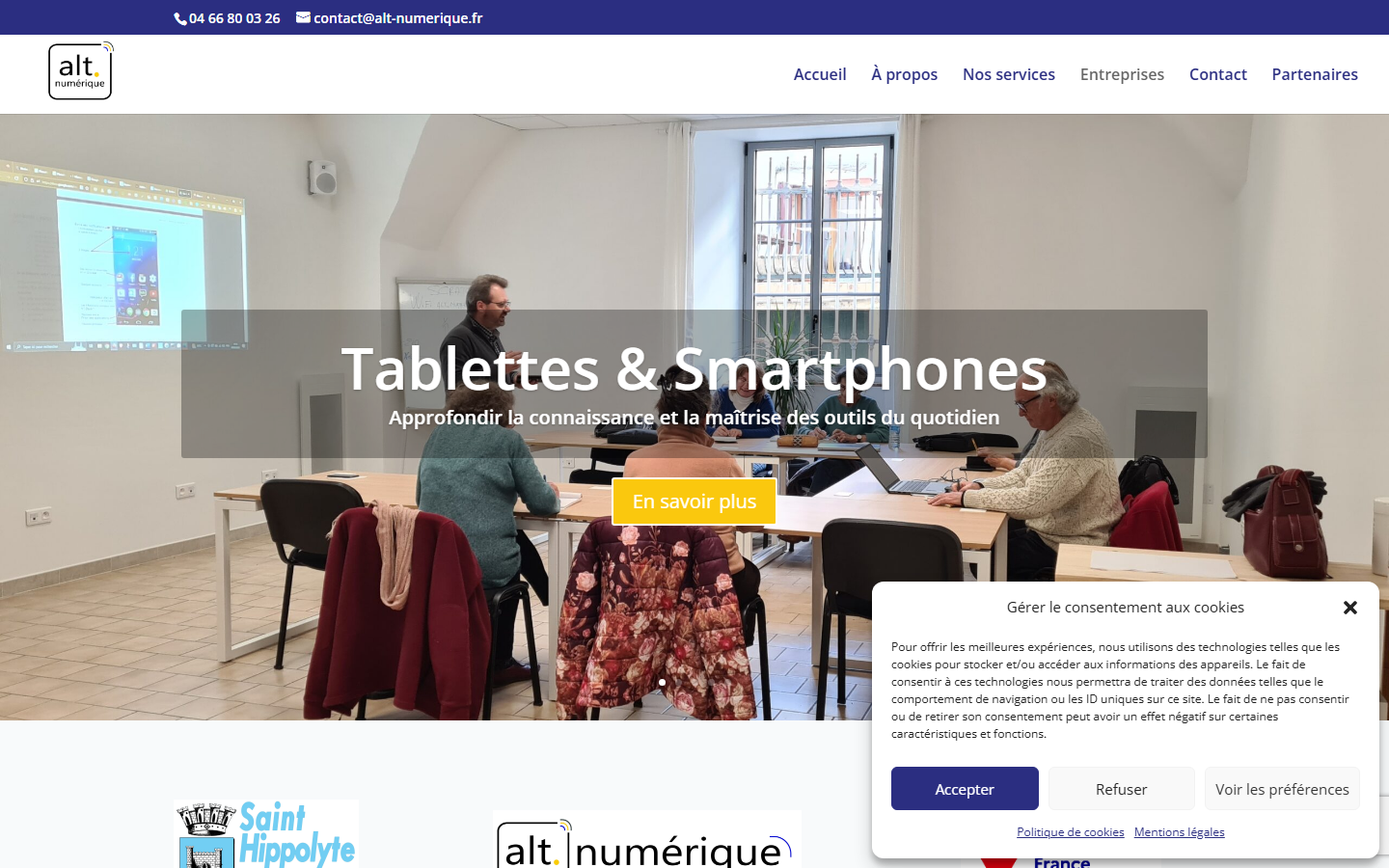Aperçu du site de Alt numérique