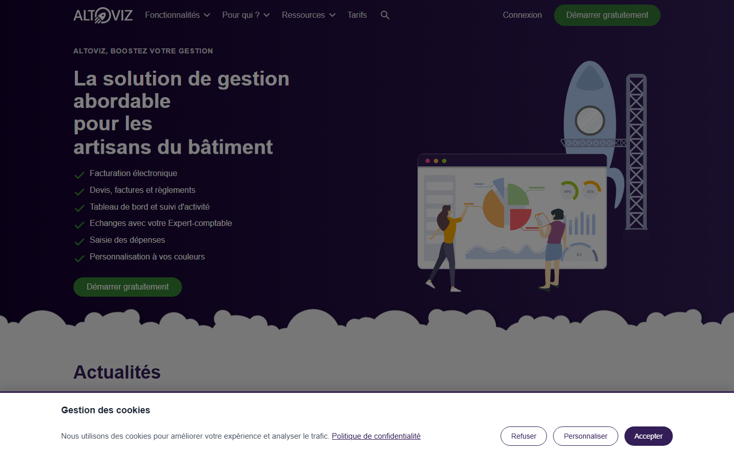Aperçu du site de ALTOVIZ