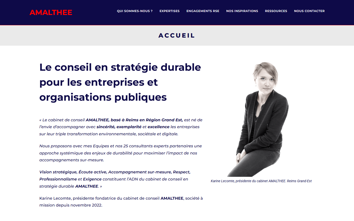Aperçu du site de AMALTHEE