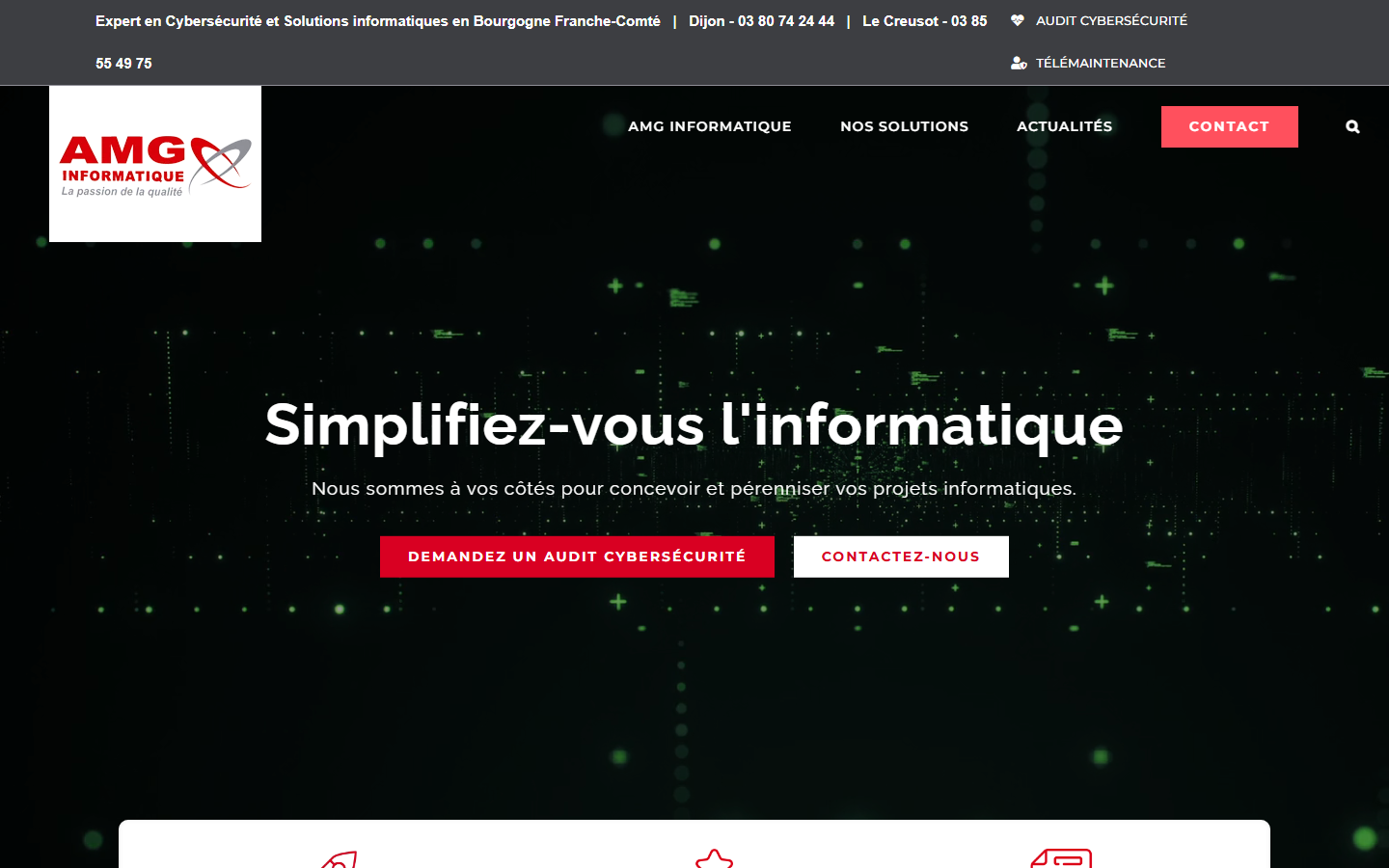 Aperçu du site de AMG INFORMATIQUE